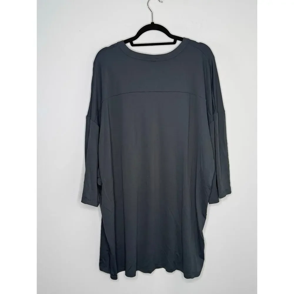 Nike Skims Airy Dark Teal Oversized V-Neck T-shirt Sz 4X Plus Active Athleisure